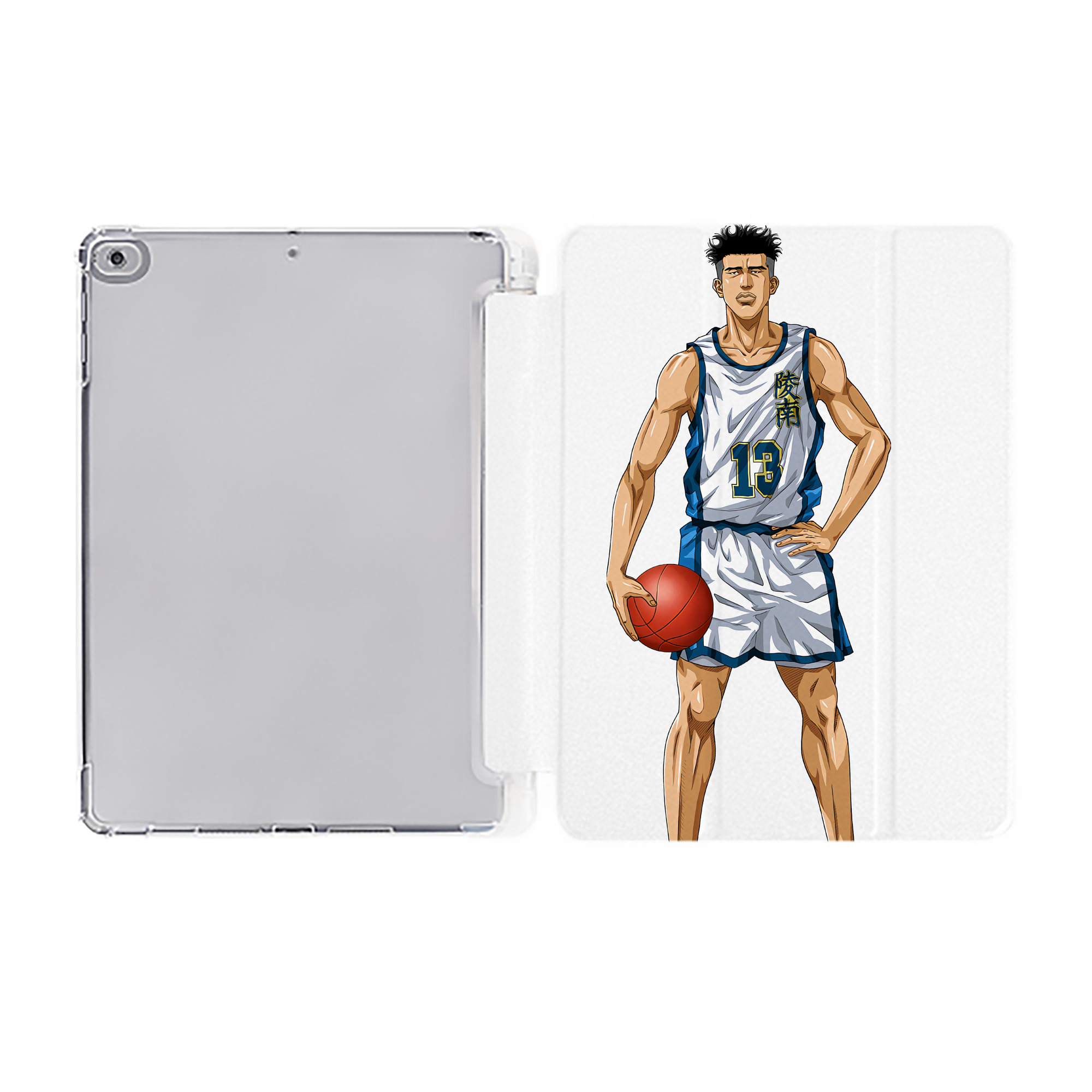 （画像用） SLAM DUNK／スラムダンク IPad ケース ペン収納付き 三つ折りスタンド PUレザー×シリコン 対応機種9.5/10.5/10.9インチ